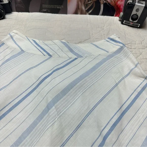 Coastal Linen Blend Stripe Skirt | A-Line Panel Flare · Banana Republic - Picture 5 of 11